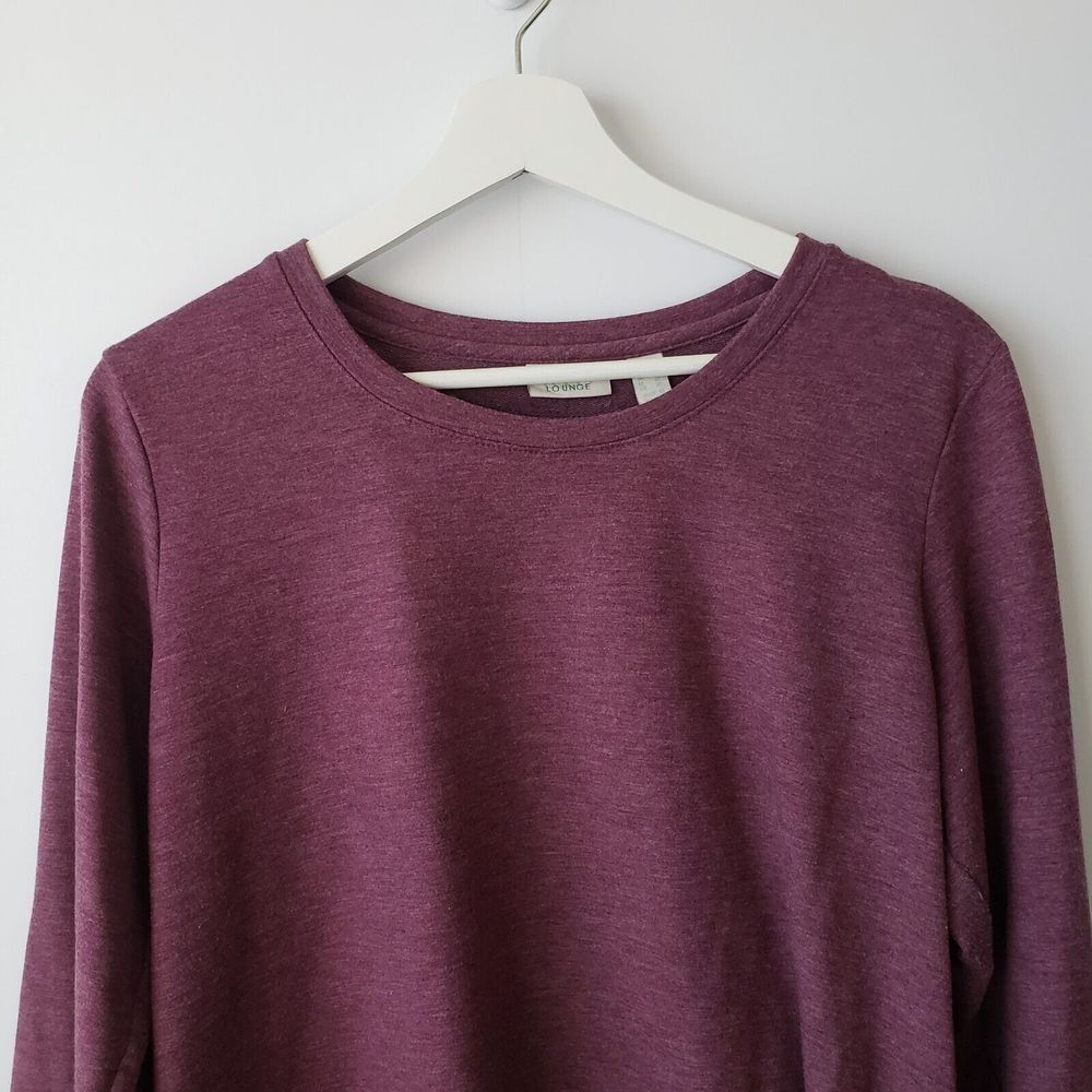LOGO Lounge French Terry Knit Top Print Flounce size L - Picture 3 of 7
